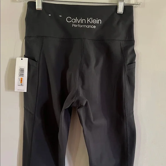 Calvin Klein Performance Charcoal Leggings - Picture 1 of 5